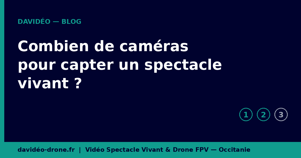 Combien de caméras pour capter un spectacle vivant - mono, bi et multicaméra - Davidéo