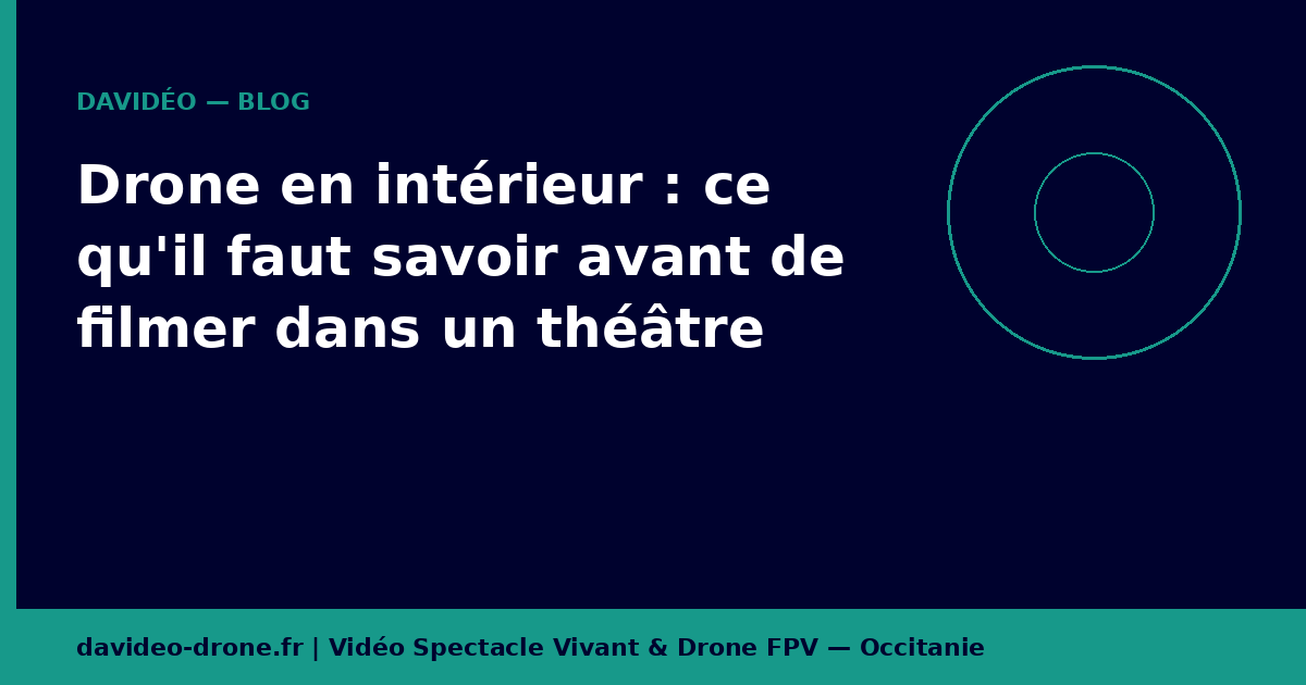 Drone en intérieur théâtre - Davidéo