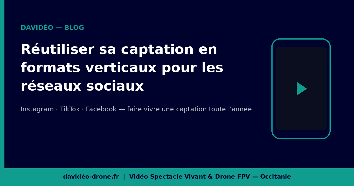 Réutiliser sa captation de spectacle en formats verticaux réseaux sociaux - Davidéo