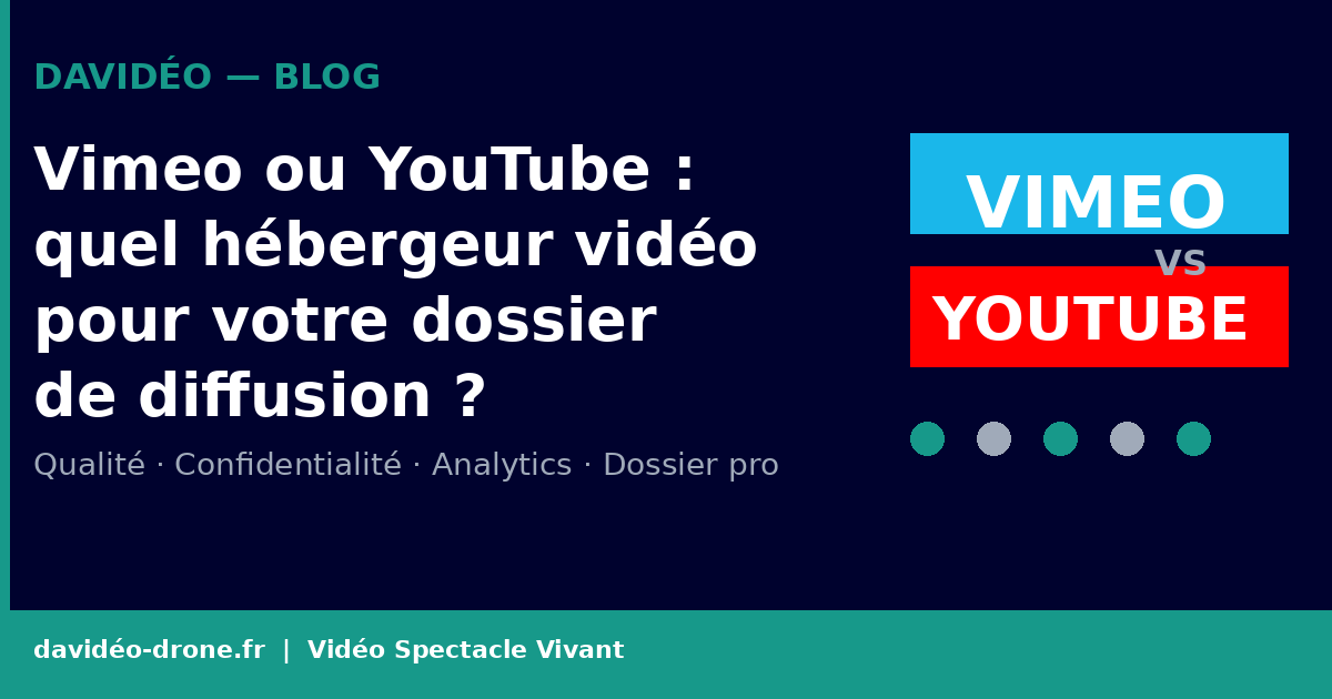 Vimeo vs YouTube pour dossier de diffusion spectacle vivant - Davidéo